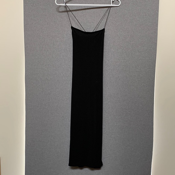 Black 90s Style Slip Cut-out Dress - Picture 1 of 4